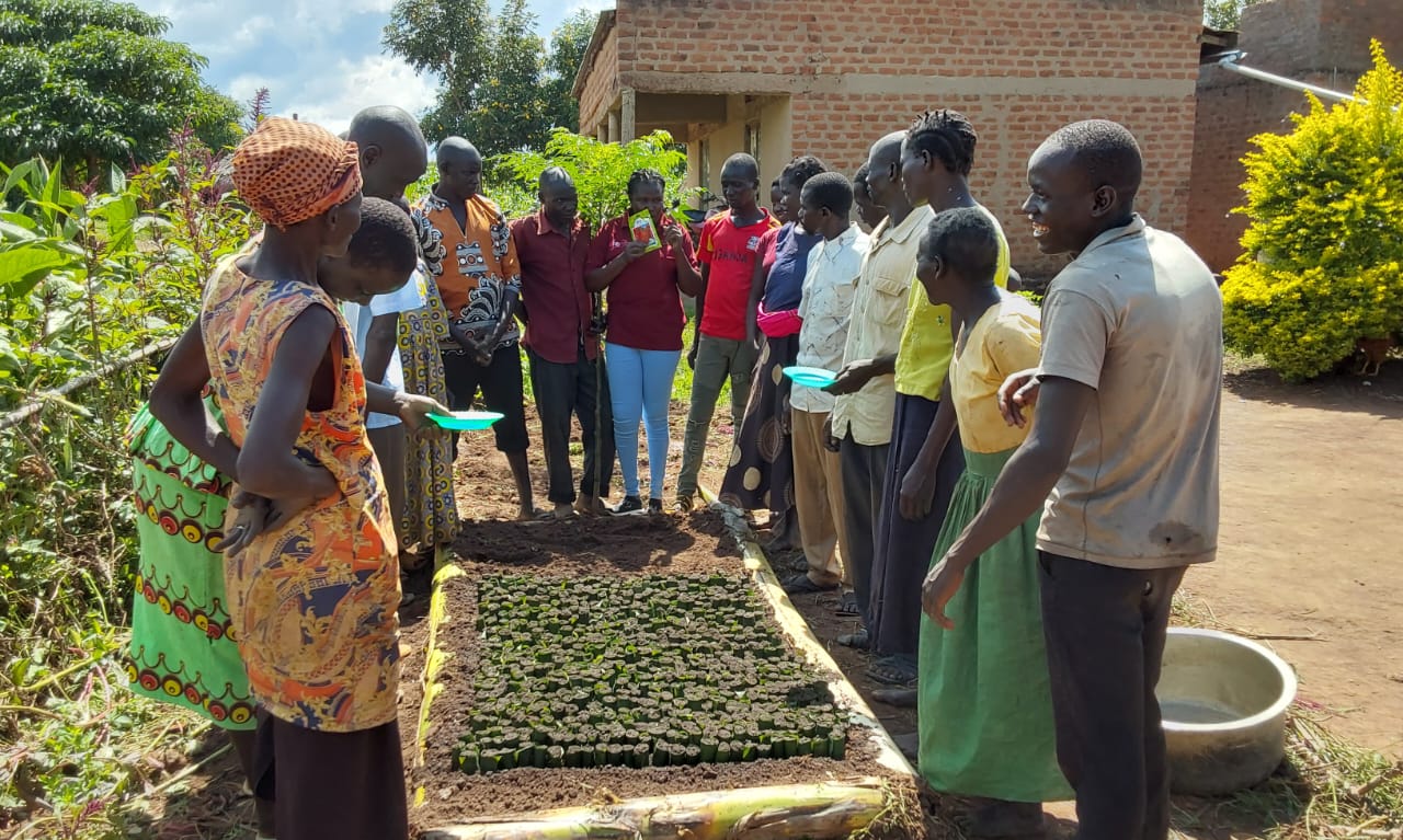 President Inspecting Farm in Lira